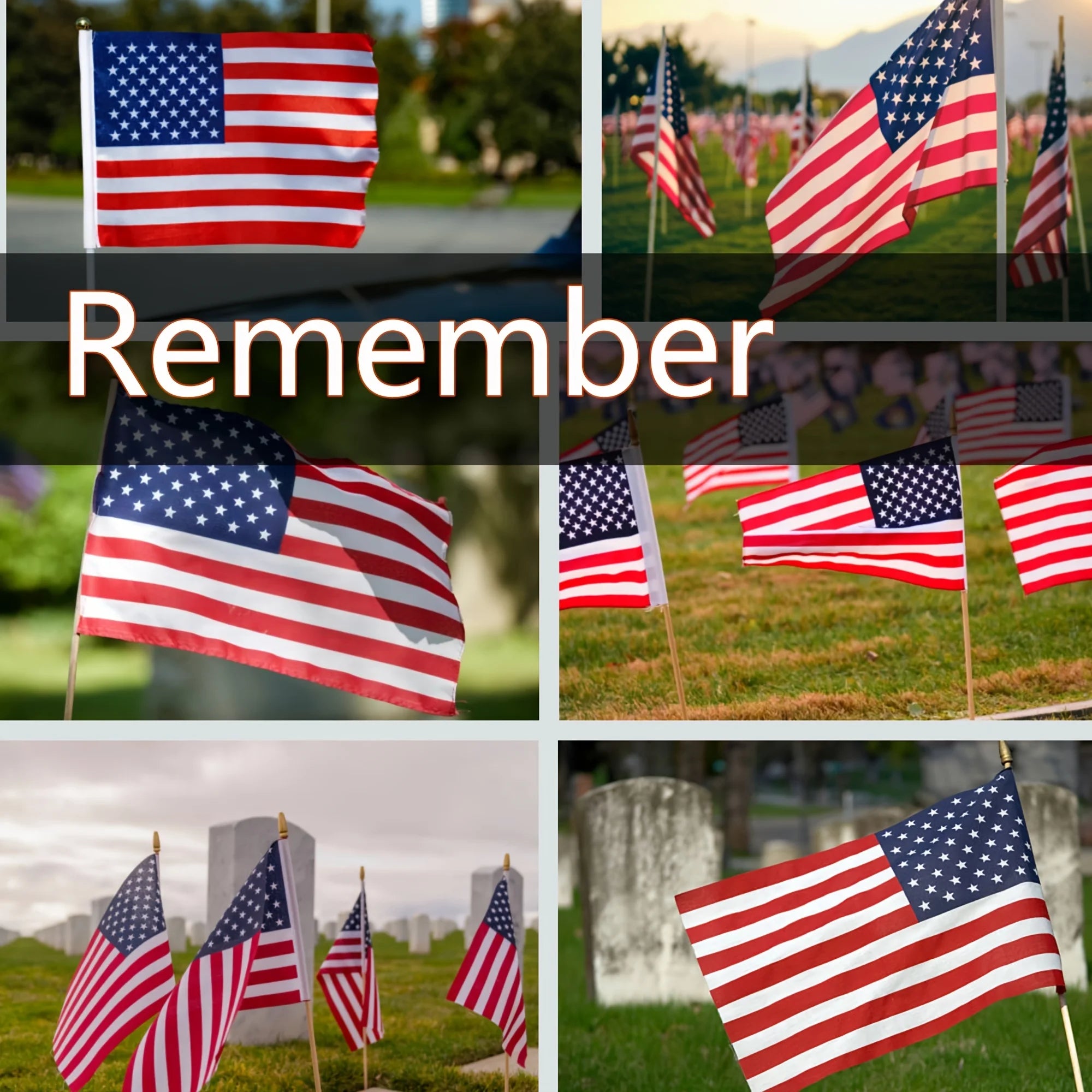 12 Pcs Small American Flags on Stick,Outdoor Decor Small US Flags,Mini American Flag for Outside Patriotic Holiday Yard Patio